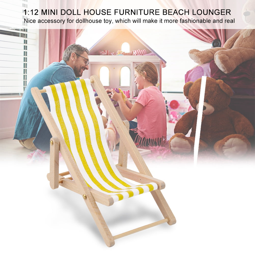 1:12 Dollhouse miniature furniture beach folding table for kids toys HVYJBC